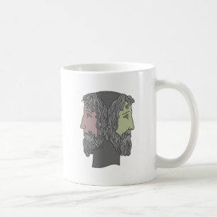 ianus janus face kaffeetasse