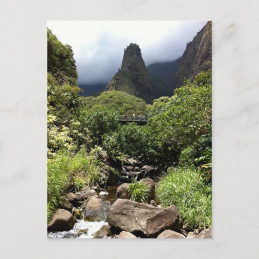 Iao Needle in Iao Valley Staat Park, Maui, Hawaii Postkarte (Vorderseite)