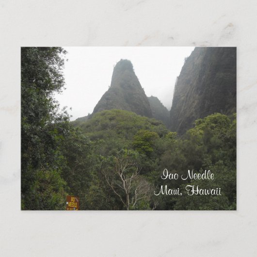Iao Needle - Maui Hawaii Postkarte (Vorderseite)