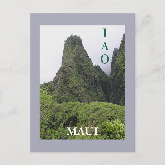 IAO VALLEY, MAUI POSTCARD POSTKARTE (Vorderseite)