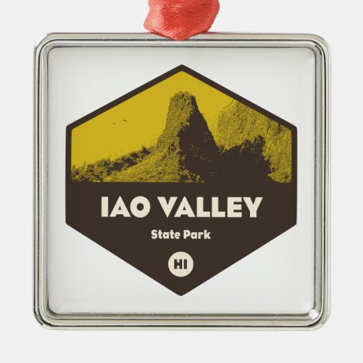 Iao Valley Staat Park Hawaii Ornament Aus Metall (Vorne)