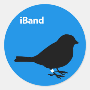 iBand Blue Runder Aufkleber