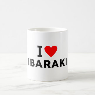 Ibaraki Japan Stadt Name Liebe Herz Symbol Reise Kaffeetasse