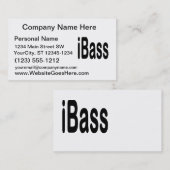 ibass Musikentwurfsschwarztext Visitenkarte (Vorne/Hinten)
