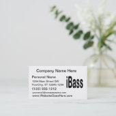 ibass Musikentwurfsschwarztext Visitenkarte (Stehend Vorderseite)