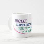 IBCLC® TagesTasse (englisch) Kaffeetasse (Vorderseite Links)