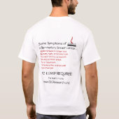 IBCRF Weiß mit Symptomen T-Shirt (Rückseite)