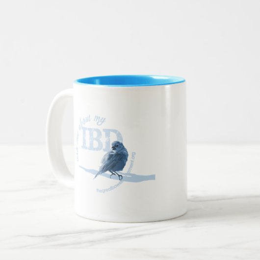 IBD Bewusstseins-Tasse - wenig Birdie Zweifarbige Tasse (Vorderseite Links)