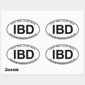 IBD - Crohns Colitis - Oval Sticker (Blatt)