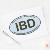 IBD - Crohns Colitis - Oval Sticker - Blau/braun (Umschlag)