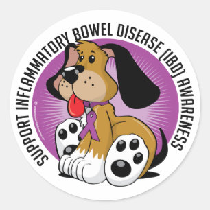 IBD Dog Runder Aufkleber