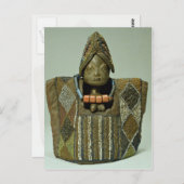 Ibeji-Figur, Yoruba-Volk, Nigeria Postkarte (Vorne/Hinten)
