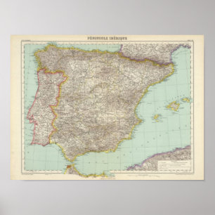 Iberische Halbinsel Poster