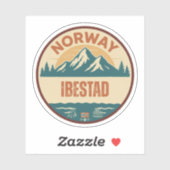 Ibestad, Norwegen Aufkleber (Blatt)