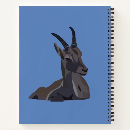 Ibex Animal Goat Notizblock (Rückseite)