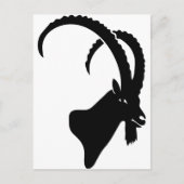 Ibex capricorn steinbock Bergziege Klettern Postkarte (Vorderseite)