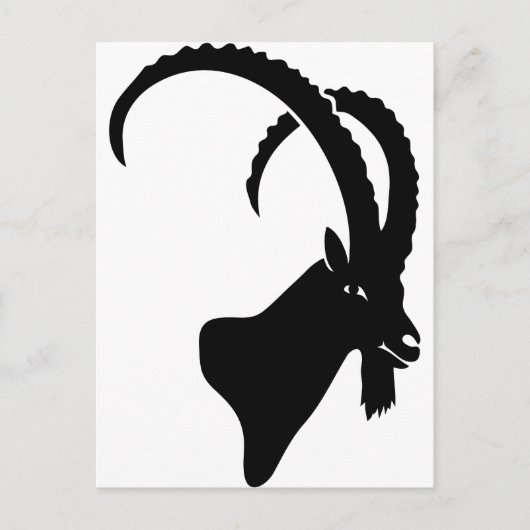 Ibex capricorn steinbock Bergziege Klettern Postkarte (Vorderseite)