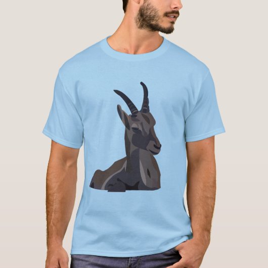 Ibex Goat Animal Art Goat T-Shirt (Vorderseite)