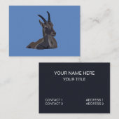 Ibex Goat Animal Art Goat Visitenkarte (Vorne/Hinten)