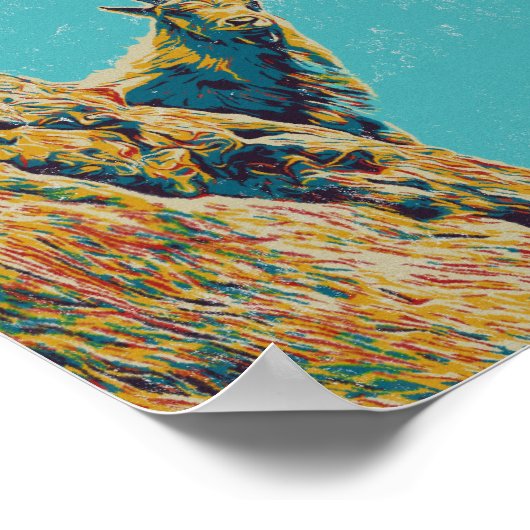 Ibex in Mercantour, Alpen, Frankreich Poster (Ecke)