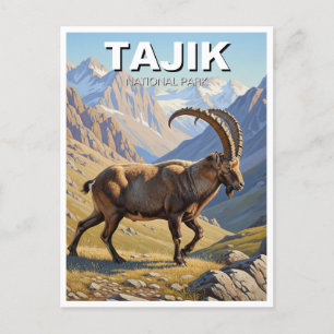 Ibex in Tadschikischer Nationalparkreise Postkarte