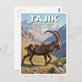 Ibex in Tadschikischer Nationalparkreise Postkarte (Vorne/Hinten)