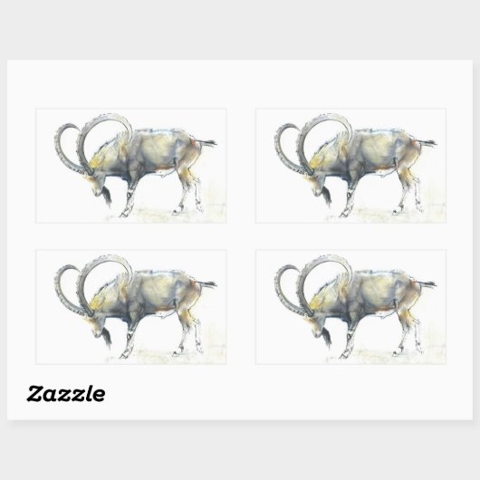 Ibex Nubian 2008 Rechteckiger Aufkleber (Blatt)