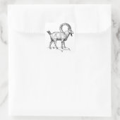 Ibex Quadratischer Aufkleber (Tasche)