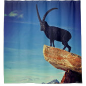Ibex Statue Duschvorhang (Vorderseite)