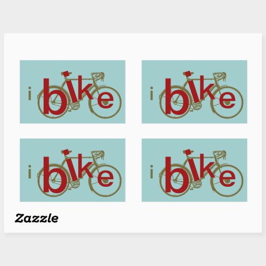ibike ~ Lieberadfahren Rechteckiger Aufkleber (Blatt)