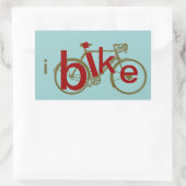 ibike ~ Lieberadfahren Rechteckiger Aufkleber (Tasche)