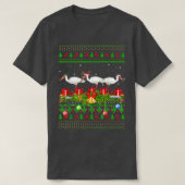 Ibis Birds Lover Xmas Lighting Santa Ugly Ibis Chr T-Shirt (Design vorne)