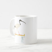 Ibis Illustration & Thoth Hieroglyphic Kaffeetasse (Vorderseite Links)
