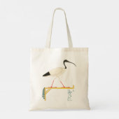 Ibis Illustration & Thoth Hieroglyphischer T - Shi Tragetasche (Rückseite)