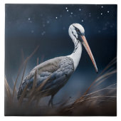 Ibis um Mitternacht Fliese (Vorderseite)