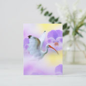 Ibis und Pansy Postcard Postkarte (Stehend Vorderseite)