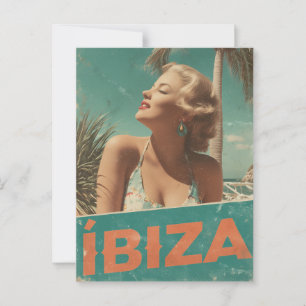 Ibiza 50er Jahre Vintage Postkarte
