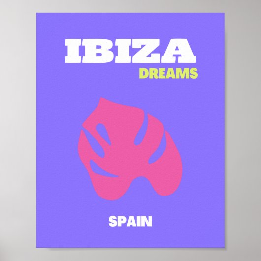 Ibiza, Art der Reise, Preppy, Lila Poster (Vorne)