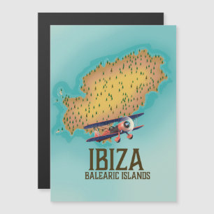 Ibiza Balearen Inseln Kartenposter Magnetkarte