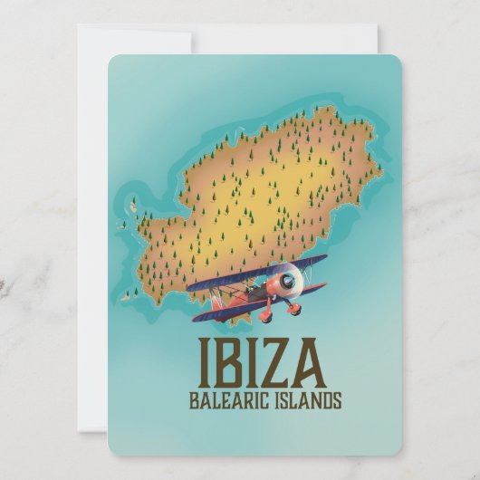 Ibiza Baleareninseln Kartenplakat (Rückseite)