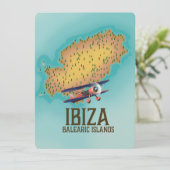 Ibiza Baleareninseln Kartenplakat (Stehend Vorderseite)