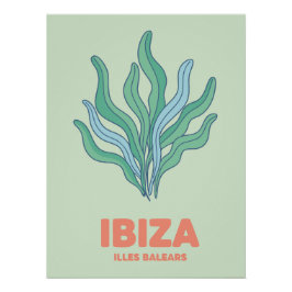Ibiza Balearic Islands Pastel Minimalist Poster