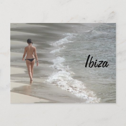 Ibiza Beach Postcard Postkarte (Vorderseite)