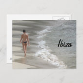 Ibiza Beach Postcard Postkarte (Vorne/Hinten)