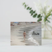 Ibiza Beach Postcard Postkarte (Stehend Vorderseite)