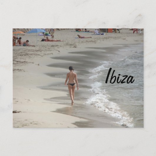 Ibiza Beach Postcard Postkarte (Vorderseite)