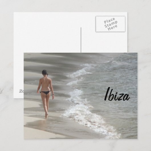 Ibiza Beach Postkarte (Vorne/Hinten)