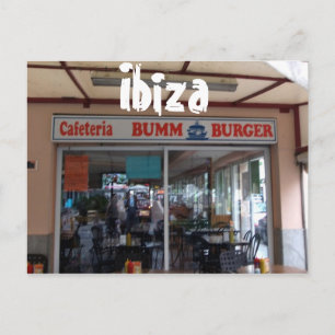Ibiza Bumm Burger Postkarte