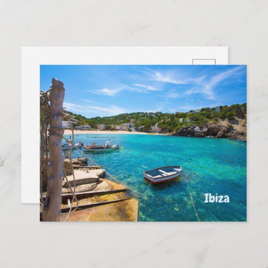 Ibiza Cala Vadella, Spanien Schöne Insel, Ozean Postkarte (Vorne/Hinten)