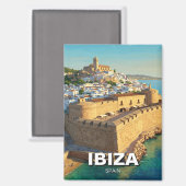 Ibiza Dalt Vila Spanien Reisen Magnet (Vorderseite/Rückseite)